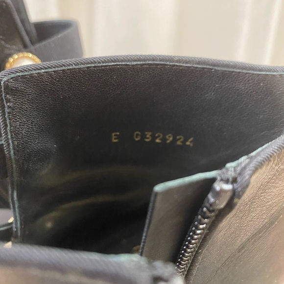 🆕 Chanel CC pearl Grosgrain strappy Booties 👢 - Picture 9 of 12